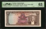 TURKEY. Central Bank. 50 Lira, 1930 (ND 1960). P-166. PMG Choice Uncirculated 63.