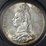 GREAT BRITAIN Victoria ヴィクトリア(1837~1901) Crown 1888 PCGS-MS62 AU/UNC