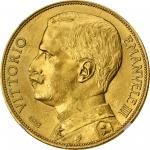 ITALY. 100 Lire, 1912-R. Rome Mint. NGC MS-62.