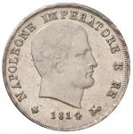 Napoleonic Coins;Napoleone (1804-1814) Milano - 15 Soldi 1814 - Gig. 174 AG (g 3.74) RR Minimi graff