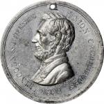1864 Abraham Lincoln Political Medal. DeWitt-AL 1864-5, Cunningham 3-060W, King-77. White Metal. Pla