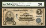 Manhasset, New York. 1902 Plain Back  $5  Fr. 607. The First NB. Charter #11924. PMG Very Fine 20.