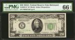 Fr. 2055-E*. 1934A $20  Federal Reserve Note Star Note. Richmond. PMG Gem Uncirculated 66 EPQ.