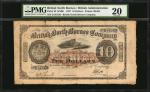 1927年英属北婆罗洲公司拾圆。 BRITISH NORTH BORNEO. British North Borneo Company. 10 Dollars, 1927. P-22. PMG Ver