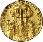 CONSTANS II, 641-668. AV Solidus (4.43 gms), Constantinople Mint, 3rd Officinae.