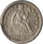 1856-S Liberty Seated Dime. Fortin-101. Rarity-5. VF-25 (PCGS).
