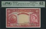 Government of the Bahamas, [Top Pop] specimen 10/-Shillings, 1936 (ND 1954), serial number A/1 00000