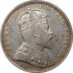 1903-B年海峡殖民地一圆银币。孟买铸币厂。STRAITS SETTLEMENTS. Dollar, 1903-B. Bombay Mint. Edward VII. PCGS AU-53.