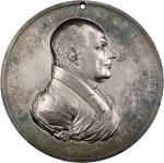1825 John Quincy Adams Indian Peace Medal. Silver. First Size. Julian IP-11, Prucha-42. About Uncirc