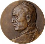 ITALY. Kingdom. Benito Mussolini/"La Garfagnana Riconoscente" Bronze Medal, 1923. CHOICE UNCIRCULATE