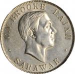 SARAWAK. 50 Cents, 1927-H. Heaton Mint. NGC AU-58.