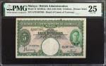 1941年马来亚货币发行局伍圆。MALAYA. Board of Commissioners of Currency Malaya. 5 Dollars, 1941 (ND 1945). P-12. 