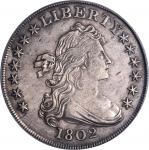 1802 Draped Bust Silver Dollar. BB-242, B-5. Rarity-5. EF-45 (PCGS). OGH.