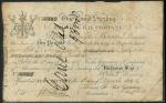 Canada, Hudsons Bay Company, ｣1, York Factory, 1 May 1857, serial number 4382, black text on white p