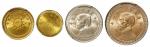 民国时期铜、镍辅币四枚/均PCGS评级
