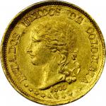 COLOMBIA. 1875 20 Pesos. Popayán mint. Restrepo M339.14. MS-62 (PCGS).