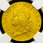 GREAT BRITAIN George II ジョージ2世(1727~60) Guinea 1756 NGC-XF Details“Saltwater Damage“ 海难品 VF