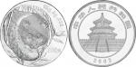 2003年1公斤熊猫银币，原盒装、附证书。面值300元，直径100mm，成色99.9%，发行量4000枚。