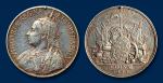 英国女王维多利亚像八国联军银质纪念章一枚