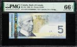 2006年加拿大银行5 加元。错版前冠字母。三张连号。CANADA. Lot of (3). Bank of Canada. 5 Dollars, 2006. P-BC-67a. Consecutiv