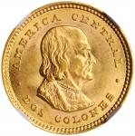 COSTA RICA. 2 Colones, 1900. Philadelphia Mint. NGC MS-65.