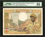 EQUATORIAL AFRICAN STATES. Banque Centrale. 10,000 Francs, ND (1968). P-7. PMG Choice Very Fine 35.