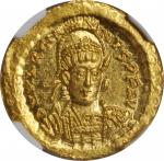 MARCIAN, A.D. 450-457. AV Solidus (4.48 gms), Constantinople Mint, ca. A.D. 450. NGC GEM MS, Strike: