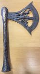 AFRICA: zappozap axe, Opitz p.382, 15" x 9 1/2 " in dimensions, with ornate wrought-iron blade conne