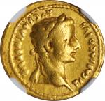 TIBERIUS, A.D. 14-37. AV Aureus (7.56 gms), Lugdunum Mint, ca. A.D. 14-37.