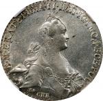 RUSSIA. Ruble, 1770-CNB RY. St. Petersburg Mint. Catherine II (the Great). NGC Unc Details--Harshly 