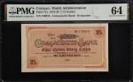 CURACAO. Curacaosche Bank. 2 1/2 Gulden, 1918-20. P-7Cr. Remainder. PMG Choice Uncirculated 64.