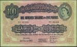 East African Currency Board, 100 shillings, Nairobi, 31 March 1953, serial number F5 86494, lilac an