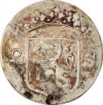 Utrecht, Netherland, 2 Stiver, British imitation in German silver, 1786, PL border, weight 1.60g,(Pr