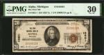 Alpha, Michigan. $20 1929 Ty. 1. Fr. 1802-1. The First NB. Charter #10601. PMG Very Fine 30.