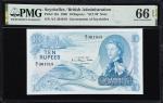 SEYCHELLES. Government of Seychelles. 10 Rupees, 1968. P-15a. PMG Gem Uncirculated 66 EPQ.