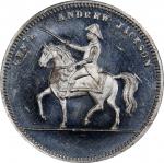 Circa 1862 Washington in Semicircles and Stars / Equestrian Andrew Jackson muling. Musante GW-553, B