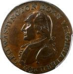 1789 (ca. 1792) Washington Born Virginia Copper. Legend Reverse. Musante GW-33, Baker-60, Breen-1239