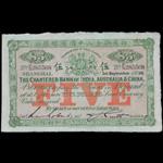 CHINA--FOREIGN BANKS. Chartered Bank of India, Australia & China. $5, 1.9.1922. P-S184.