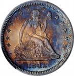 1842-O Liberty Seated Quarter. Large Date. Briggs 2-B. Repunched Date. Unc Details--Cleaned (PCGS).