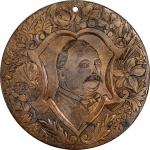 Undated Hand-Engraved Grover Cleveland Medallion. Copper. 59 mm. Extremely Fine.