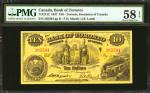 CANADA. Bank of Toronto. 10 Dollars, 1937. CAD7152412. PMG Choice About Uncirculated 58 EPQ.