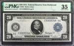 Fr. 981. 1914 $20 Federal Reserve Note. Richmond. PMG Choice Very Fine 35.