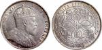 1907年海峡殖民地1元银币，PCGS AU 53