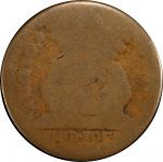 1787 Fugio Copper. Pointed Rays. Newman-Unattributable. STATES UNITED, 4 Cinquefoils. Poor-1 (PCGS).