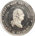 1875 I.F. Woods Monument Medal. First Reverse. White Metal. 39 mm. Musante GW-833, Baker-321B. MS-64