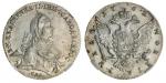 Russia. Catherine II, the Great (1762-1796). Ruble, 1762 C??-HK. Crowned and mantled bust right, wit
