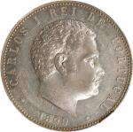 PORTUGAL. 1000 Reis, 1899. Lisbon Mint. Carlos I. NGC AU-58.