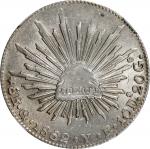 MEXICO. 8 Reales, 1862-Go YF. Guanajuato Mint. NGC MS-63.