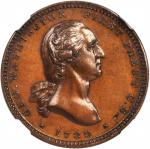 1789 (ca. 1889) First President - Liberty Bell Medalet. Copper. 19 mm. Musante GW-1117, Baker-Unlist