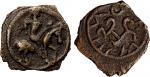 Ancient - Central Asia. CHACH: Kabarna: unknown ruler, ca. 620-750, AE cash (1.56g), cf. Zeno-273993